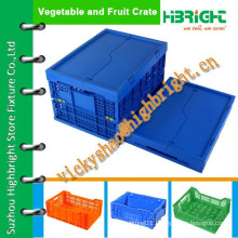 stackable and foldable high quality plastic crates with lids